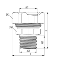 Steel pipe adapter with external thread