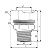 Steel pipe adapter with external thread