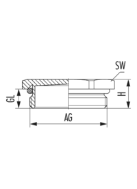 Plug V-Ms-Ex with o-ring, Cable Gland